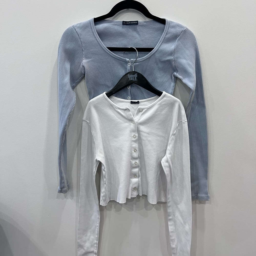 Brandy Melville Zelly Top and White Cardigan Set